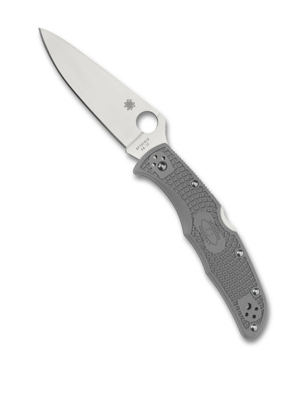 Spyderco Endura 4 Flat Ground Folding Knife – VG10, Grey Handle C10FPGY