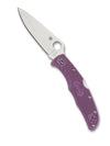 Spyderco Endura 4 Flat Ground Folding Knife – VG10, Purple Handle C10FPPR