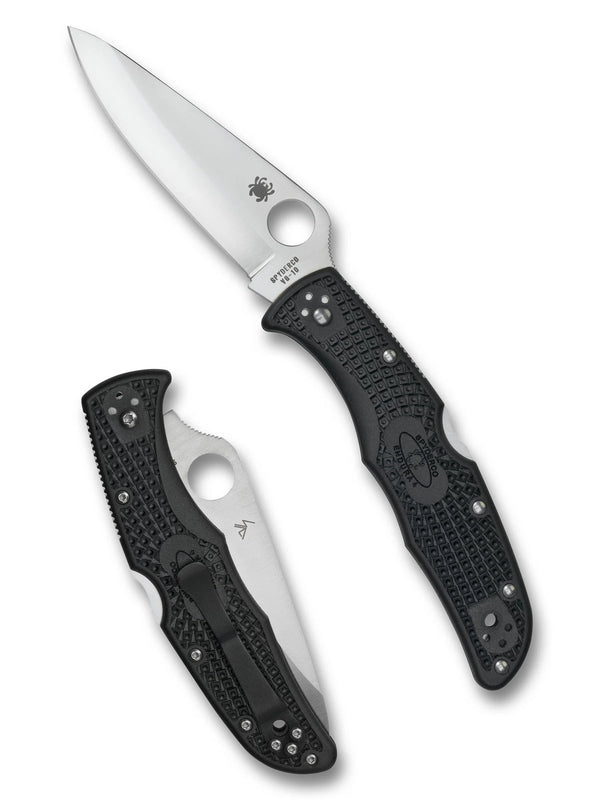 Spyderco Endura 4 Folding Knife – VG10, Black Handle C10PBK