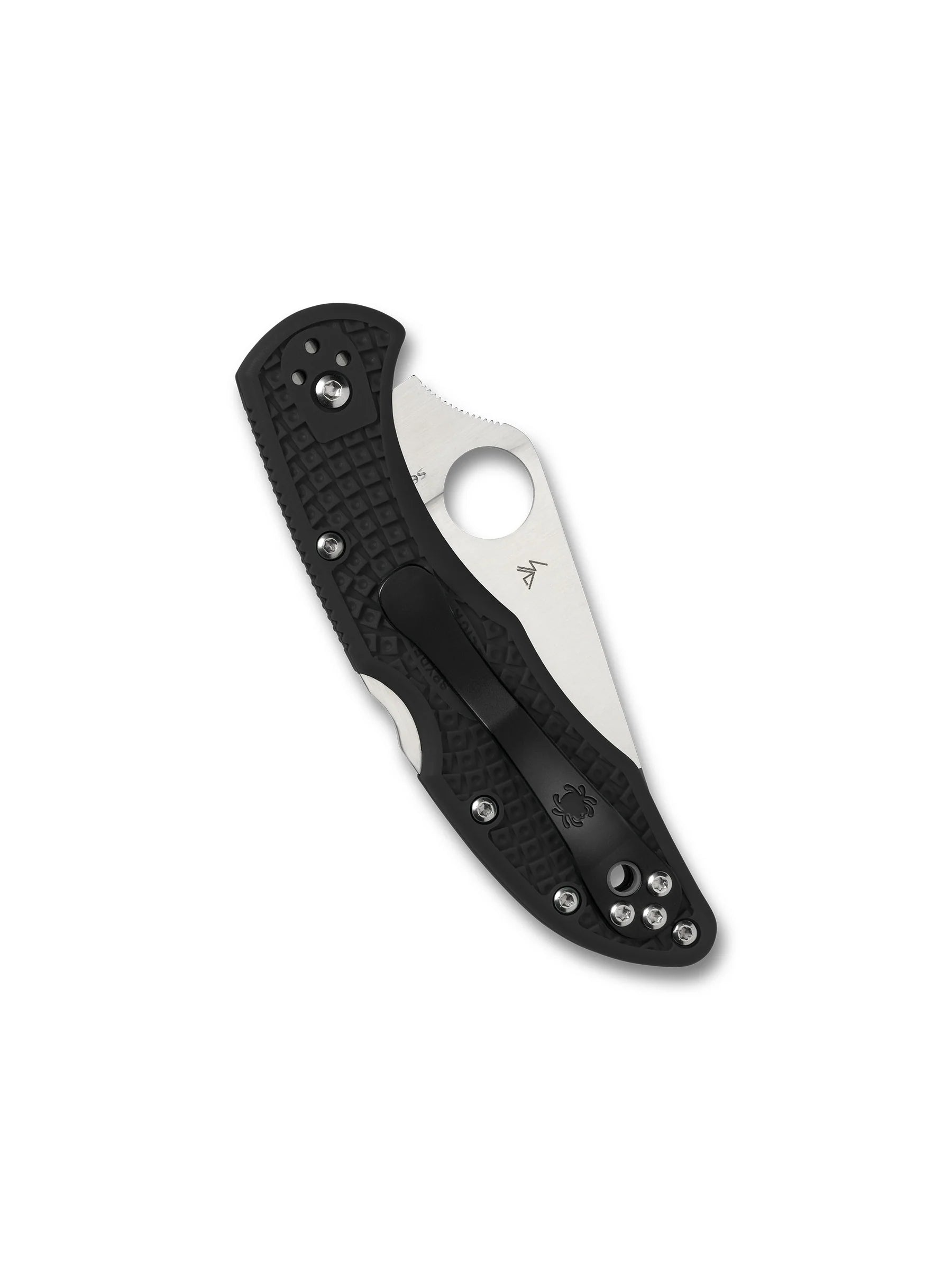 Spyderco Delica 4 Flat Ground Folding Knife – VG10, Black Handle C11FPBK