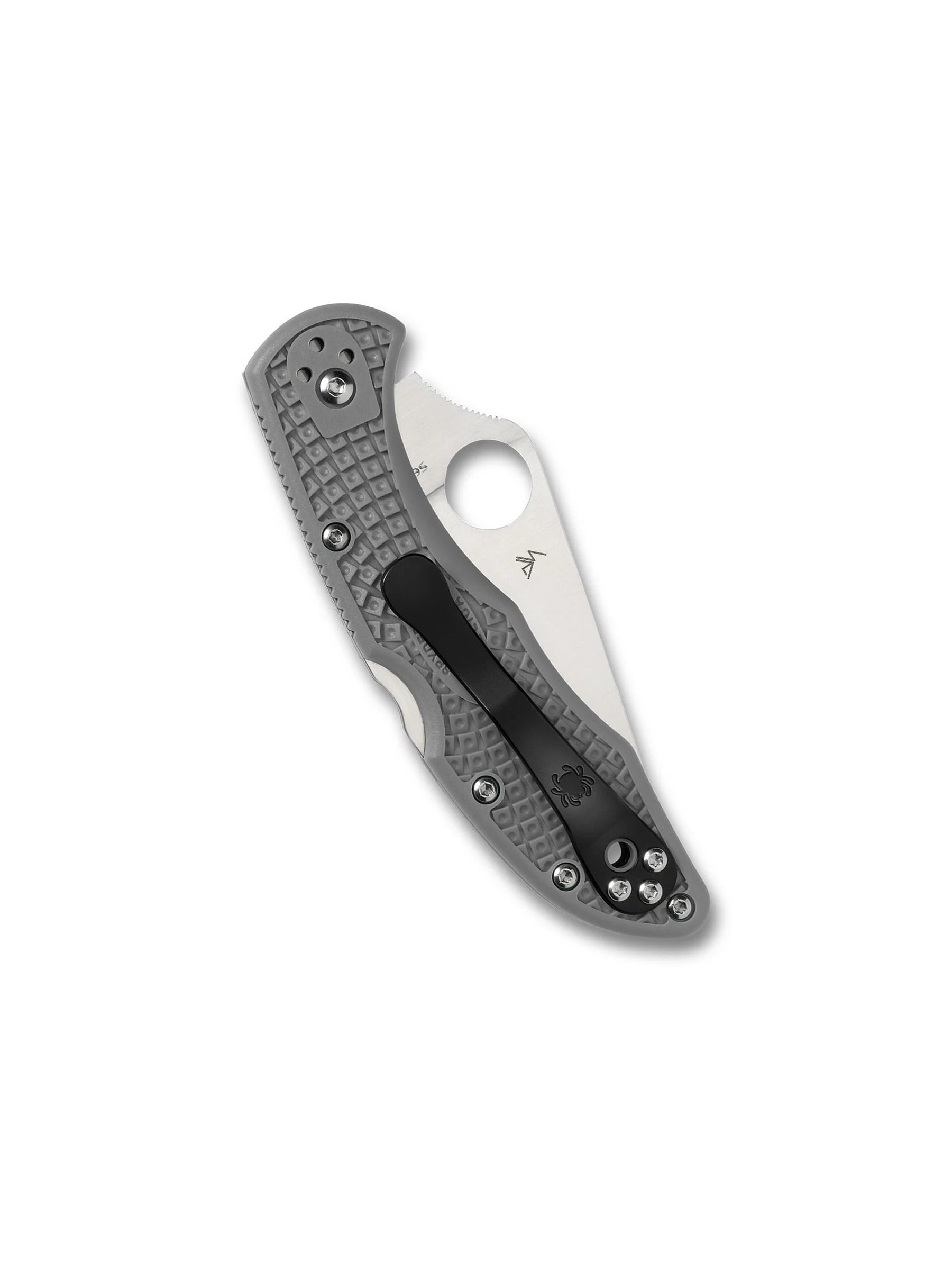 Spyderco Delica 4 Flat Ground Folding Knife – VG10, Grey Handle C11FPGY