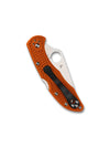 Spyderco Delica 4 Flat Ground Folding Knife – VG10, Orange Handle C11FPOR