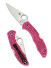 Spyderco Delica 4 Flat Ground Folding Knife – S30V, Pink Handle C11FPPNS30V