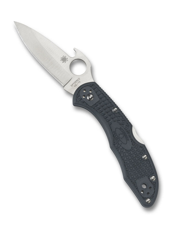 Spyderco Delica 4 Emerson Wave Folding Knife – VG-10, Grey Handle C11PGYW
