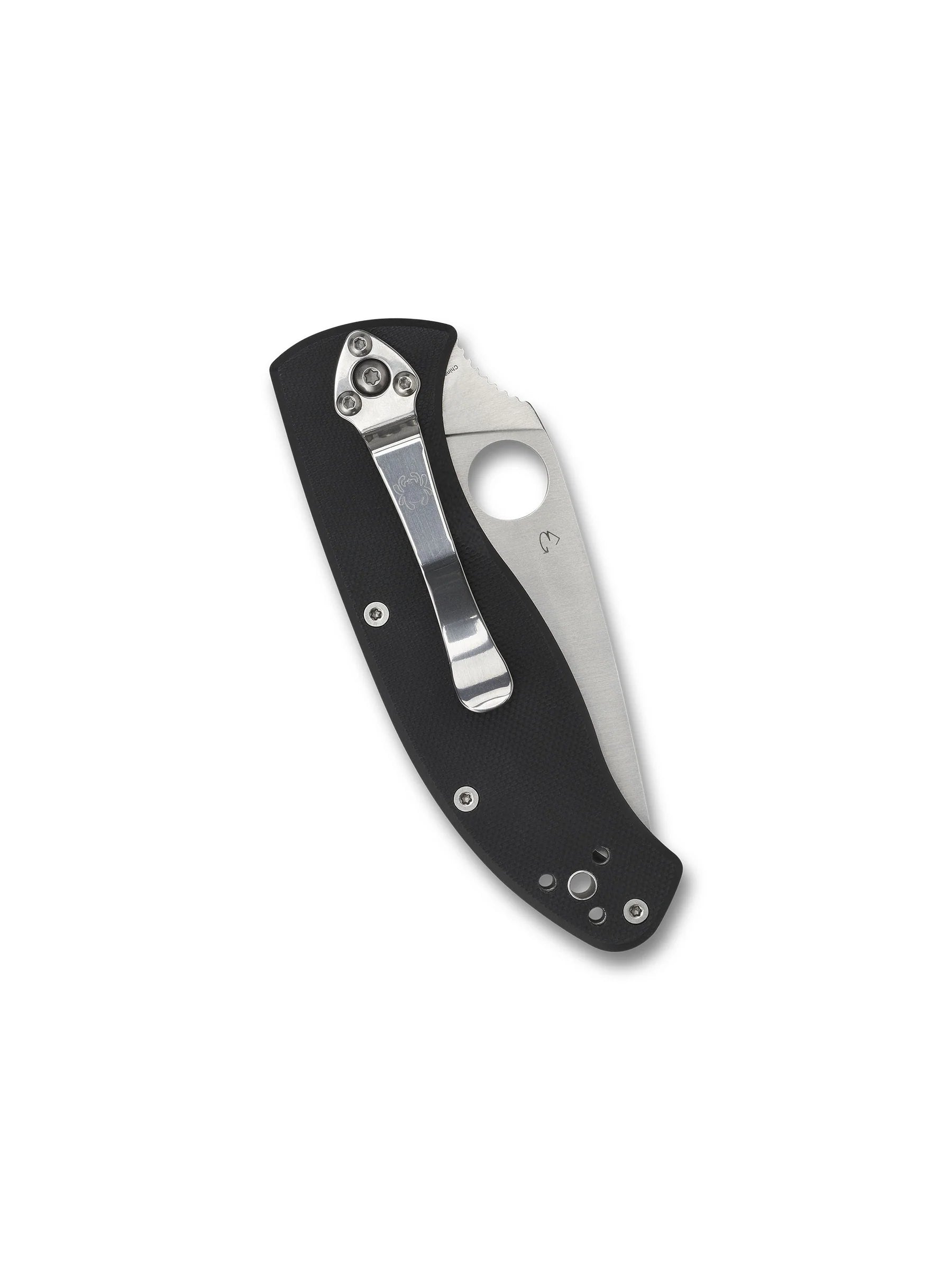 Spyderco Tenacious Folding Knife – 8Cr13MoV, Black G10 Handle C122GPS