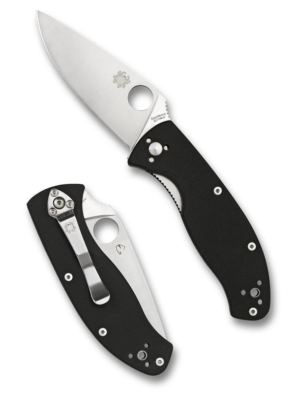 Spyderco Tenacious Folding Knife – 8Cr13MoV, Black G10 Handle C122GP