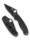 Spyderco Para 3 Compression Lock Folding Knife – S45VN, DLC Coating, Black G10 Handle C223GPBK