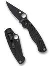 Spyderco Para Military 2 Salt Folding Knife w/ CPM Magnacut Steel - Black C81GMCBKP2