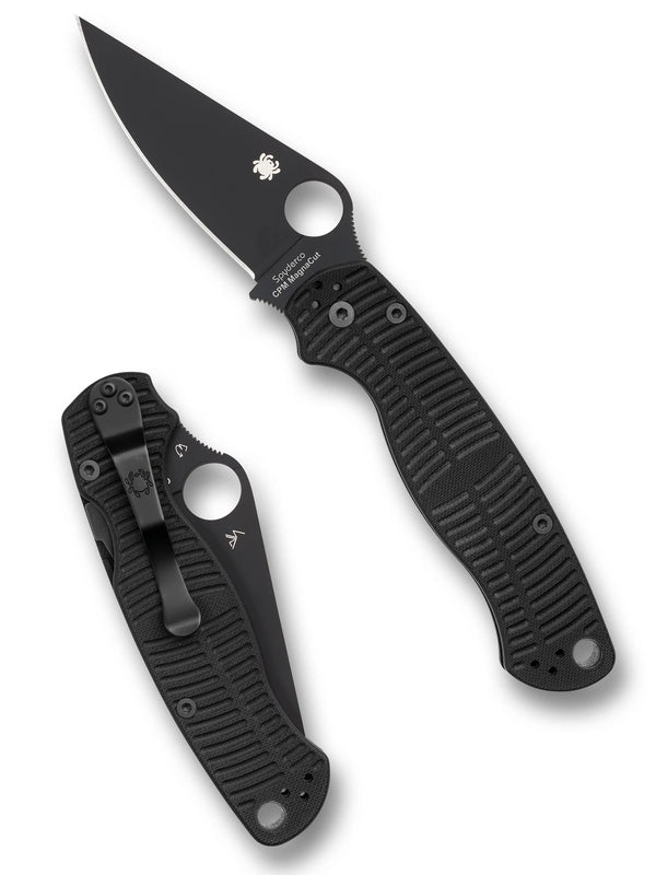 Spyderco Para Military 2 Salt Folding Knife w/ CPM Magnacut Steel - Black C81GMCBKP2