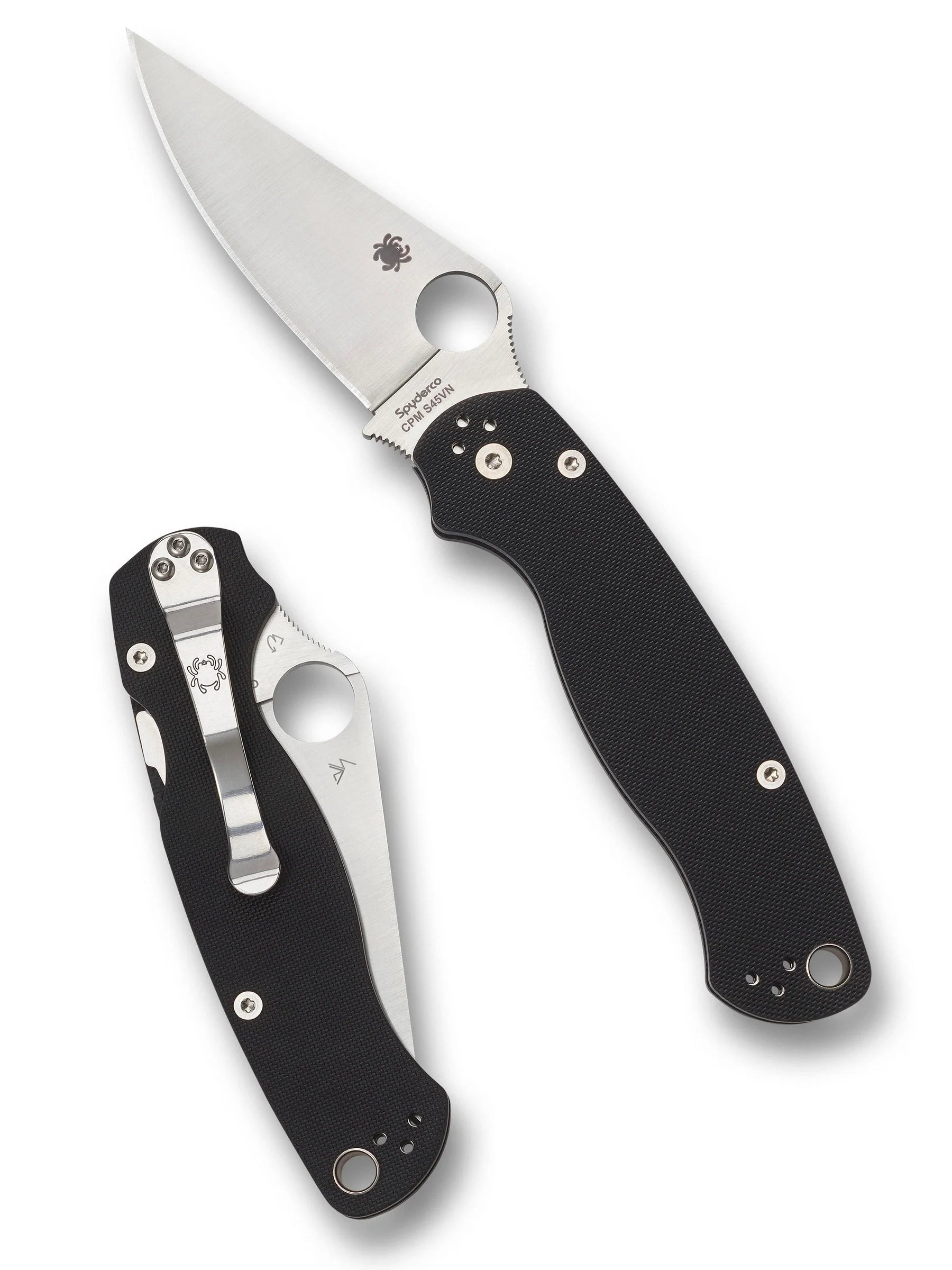 Spyderco Para Military 2 Folding Knife – S45VN, Black G10 Handle C81GP2