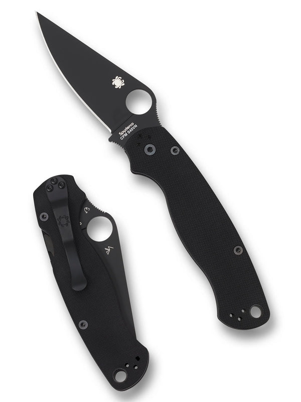 Spyderco Para Military 2 Folding Knife – S45VN, DLC Coating Black G10 Handle C81GPBK2