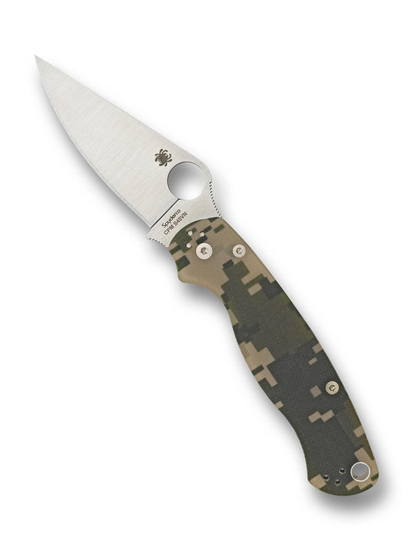 Spyderco Para Military 2 Compression Lock Folding Knife- CPM S45VN Steel, G10 Camo Handle C81GPCMO2