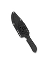 Spyderco Street Bowie Fixed Blade Knife – VG10, Black G10 Handle, Plastic Sheath FB04PBB