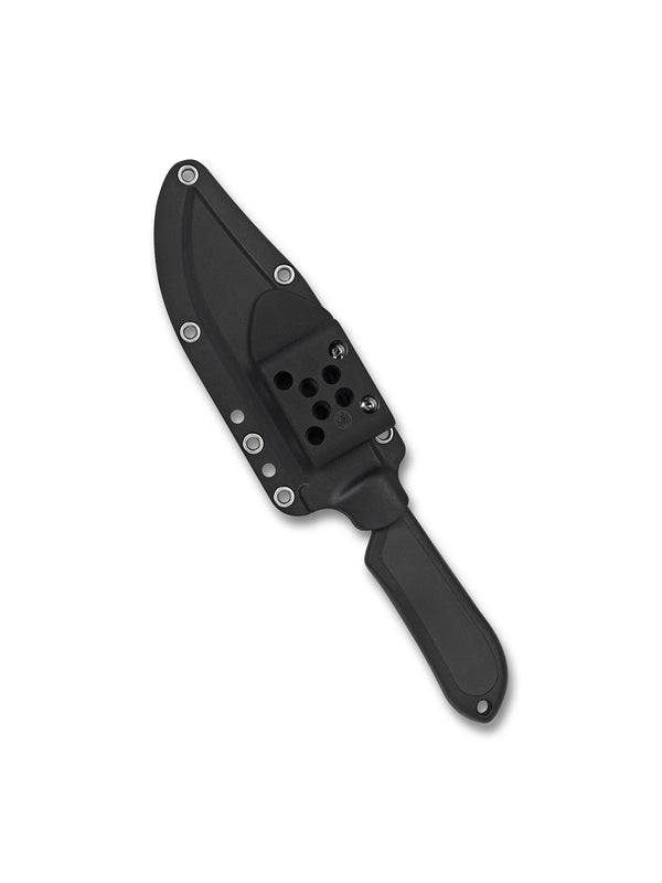 Spyderco Street Bowie Fixed Blade Knife – VG10, Black G10 Handle, Plastic Sheath FB04PBB