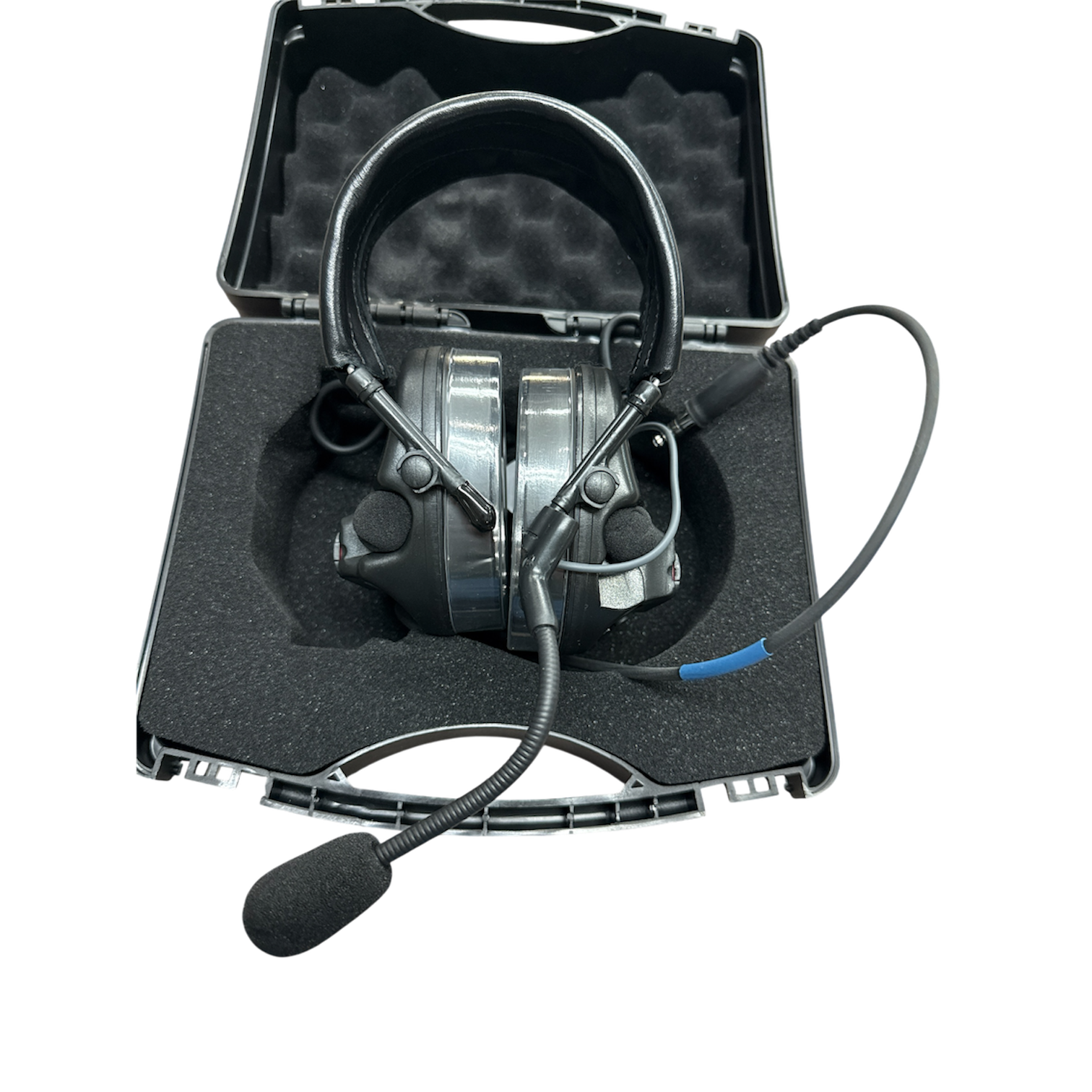 TCA C3 Style Active Noise Cancelling Hearing Protection Headset w/ Helmet Mount– Black