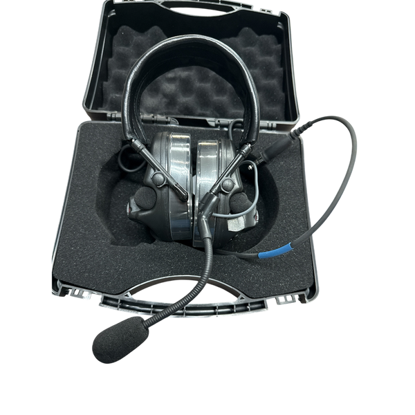 TCA C3 Style Active Noise Cancelling Hearing Protection Headset w/ Helmet Mount– Black