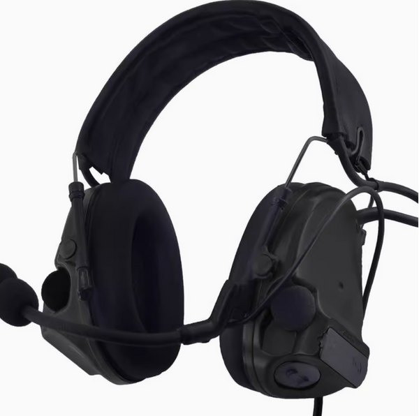 TCA C3 Style Active Noise Cancelling Hearing Protection Headset w/ Helmet Mount– Black