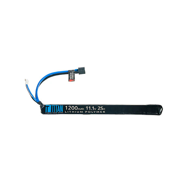 Titan LiPo 1200 mAh 11.1v 25C AK Style Thin Stick Battery – Deans/T-Plug