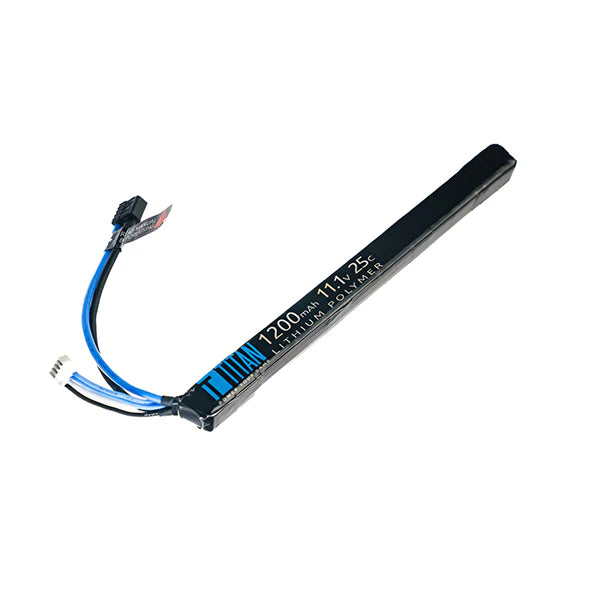 Titan LiPo 1200 mAh 11.1v 25C AK Style Thin Stick Battery – Deans/T-Plug