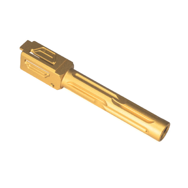 TTI Airsoft CNC Aluminum Threaded Fixed Outer Barrel w/ 11mm CW Thread For Umarex/VFC G17 Gen 5 and G45 Series - Gold