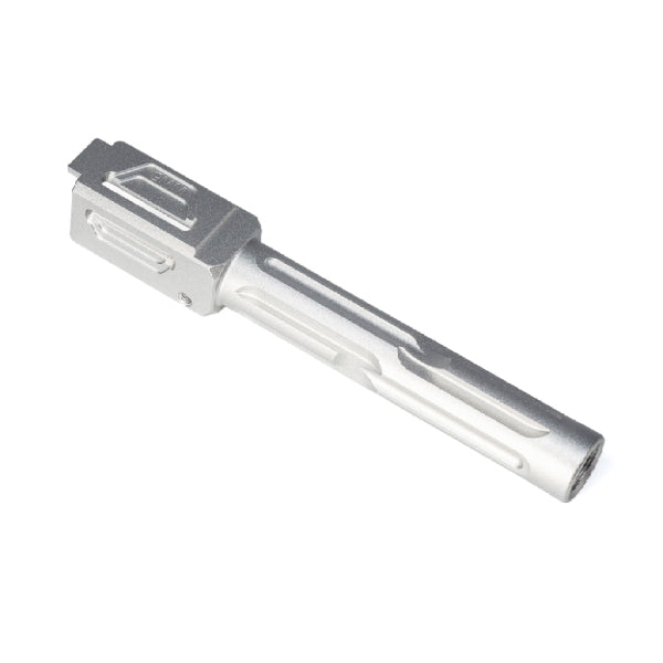 TTI Airsoft CNC Aluminum Threaded Fixed Outer Barrel w/ 11mm CW Thread For Umarex/VFC G17 Gen 5 and G45 Series - Silver