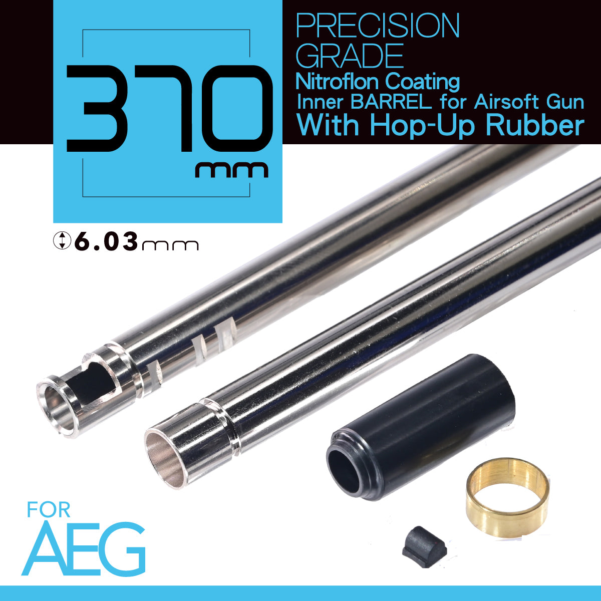 Unicorn Airsoft Nitroflon Coating Ultra Precision Inner Barrel For AEG – 370mm