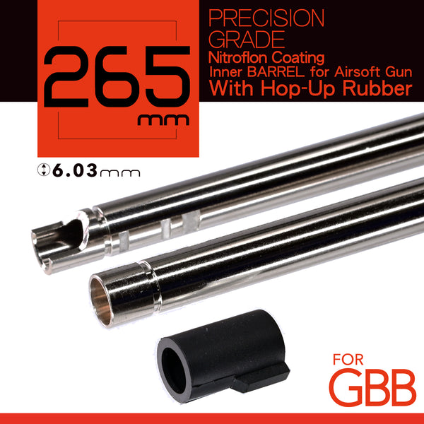 Unicorn Airsoft 265mm Nitroflon Coating 6.03mm Ultimate Precision Barrel For GBB