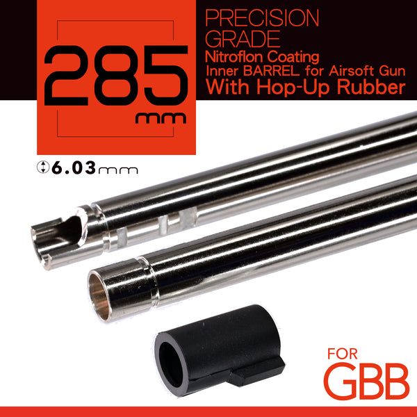 Unicorn Airsoft 285mm Nitroflon Coating 6.03mm Ultimate Precision Barrel For GBB