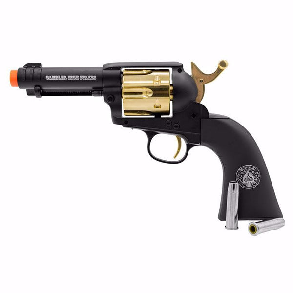 Umarex Legends Gambler High Stakes Limited Edition Airsoft Revolver – Black/Gold