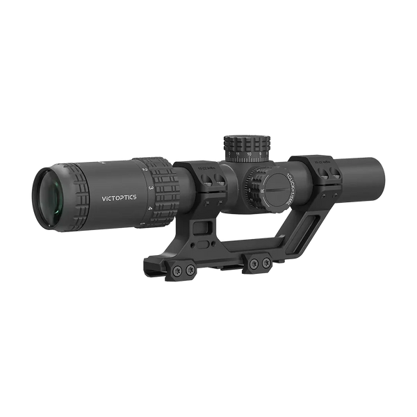 Victoptics S6 1-6X24 SFP LPVO Rifle Scope w/ 1-Piece 1.93" High Mount, Red & Green Illumination– Black