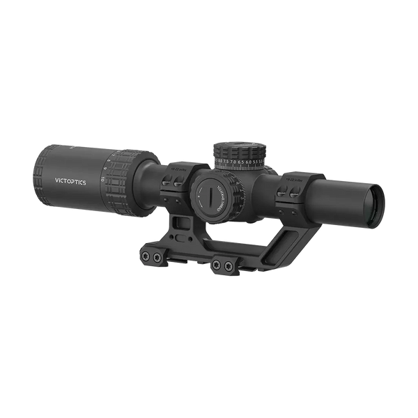 Victoptics S10 1-10x24 SFP LPVO Rifle Scope with Cantilever High Mount – Black