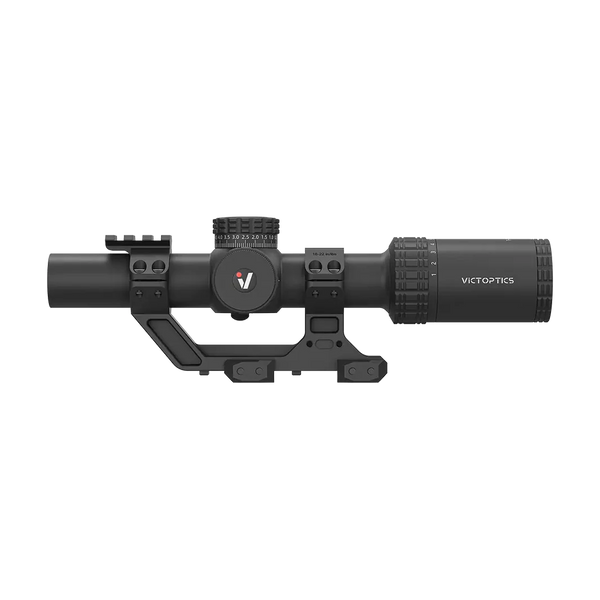 Victoptics S10 1-10x24 SFP LPVO Rifle Scope with Cantilever High Mount – Black