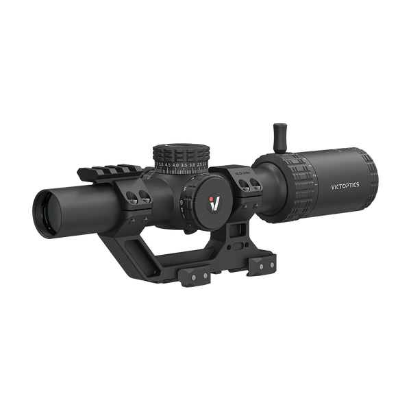 Victoptics S10 1-10x24 SFP LPVO Rifle Scope with Cantilever High Mount – Black