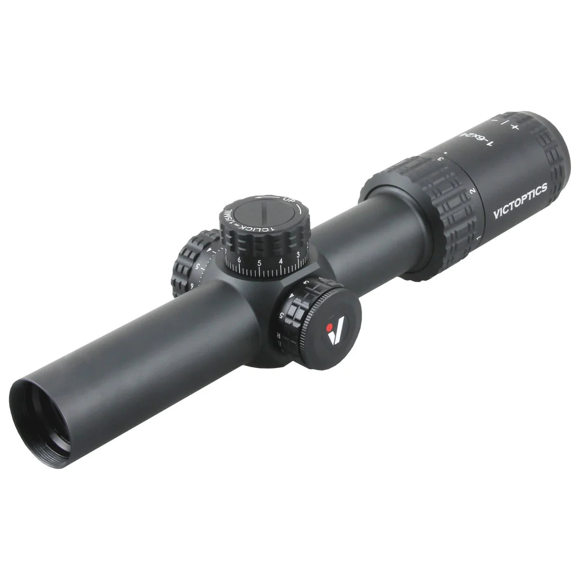 Victoptics S6 1-6X24 SFP LPVO Rifle Scope w/ Red & Green Illumination– Black