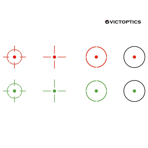 Victoptics Z1 Green & Red Multi Reticle Reflex Sight – Black