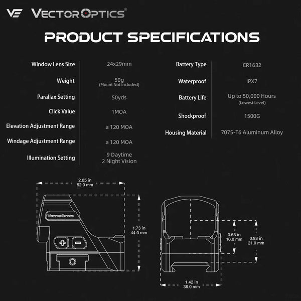 Vector Optics Frenzy Flex 1x24x29 Gen II Red Dot Sight – RMR Footprint