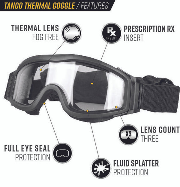 Valken Tango Anti-Fog Airsoft Goggles w/ Multiple Thermal Lenses | Valken