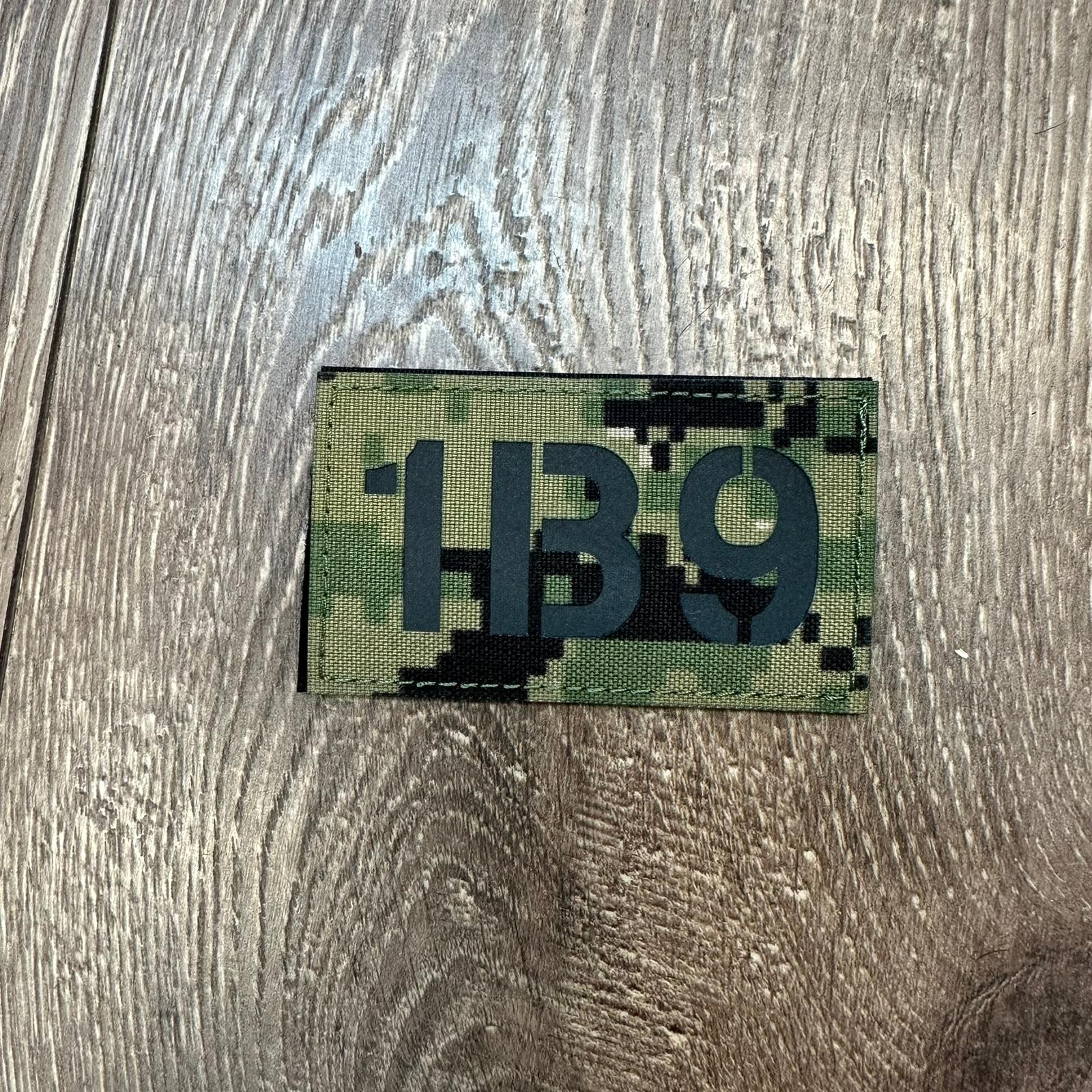 Call Sign 1B9 Laser Cut IR Reflective Velcro Patch - Woodland