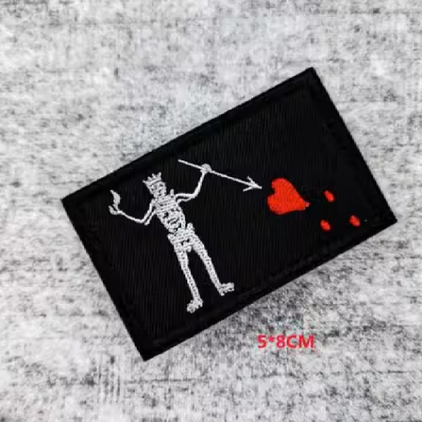 Edward Black Beard Flag Velcro Patch | Velcro Patches