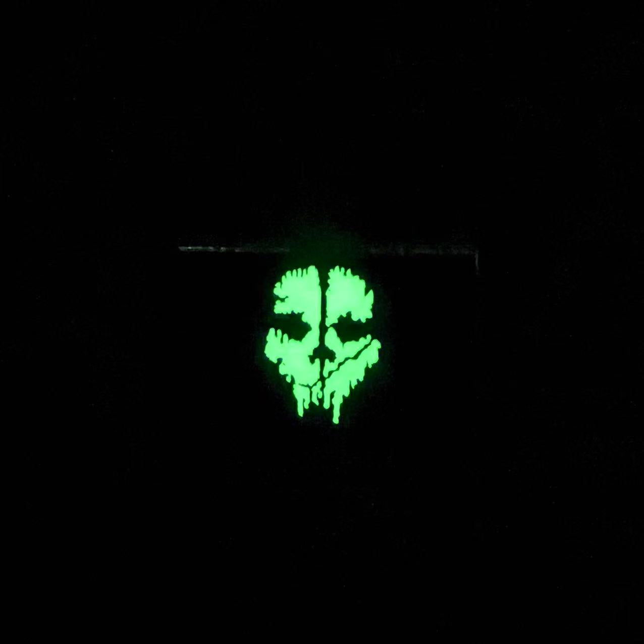 Black Flag Ghost Velcro Patch - Glow In The Dark