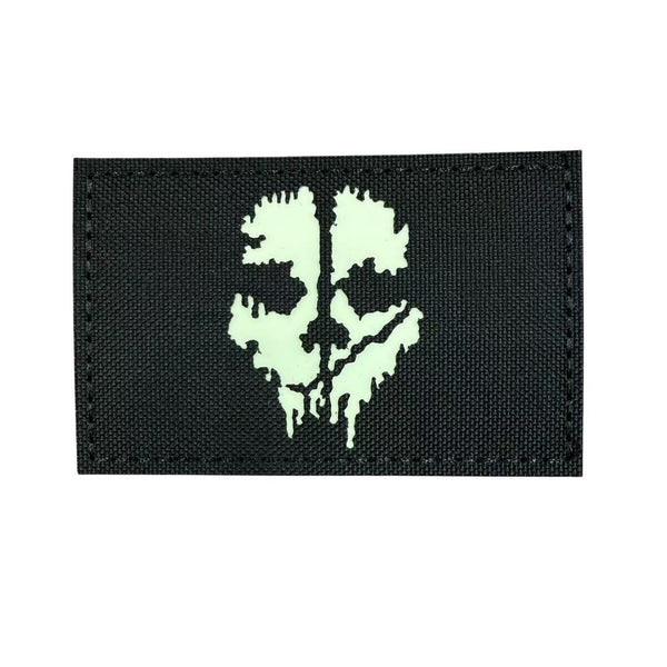 Black Flag Ghost Velcro Patch - Glow In The Dark