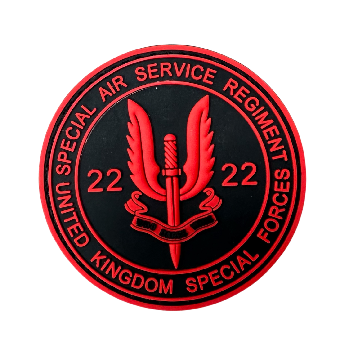 SAS Red PVC Velcro Patch