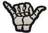 Bone Shaka PVC Velcro Patch - White/Glow in the Dark
