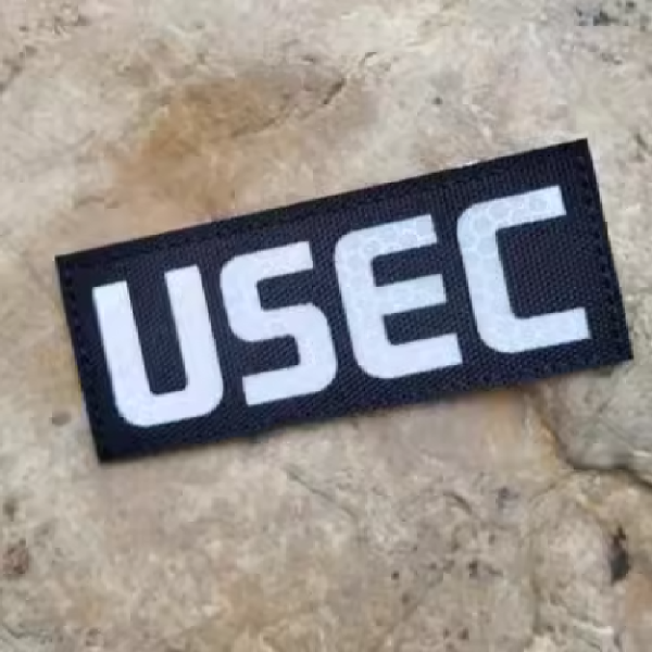 USEC Strip Cut Reflective Velcro Patch - Black