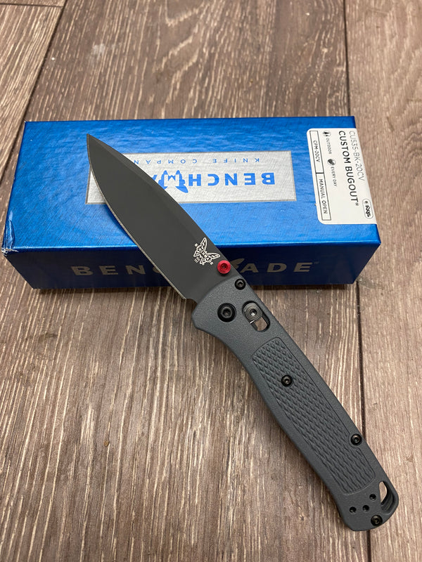 Benchmade Custom 535 Bugout Folding Knife – 20CV Steel Red Hardware