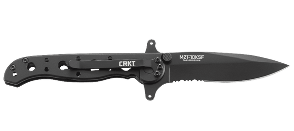 CRKT M21 Special Force Folder – Black w/ Half Serration & Framelock