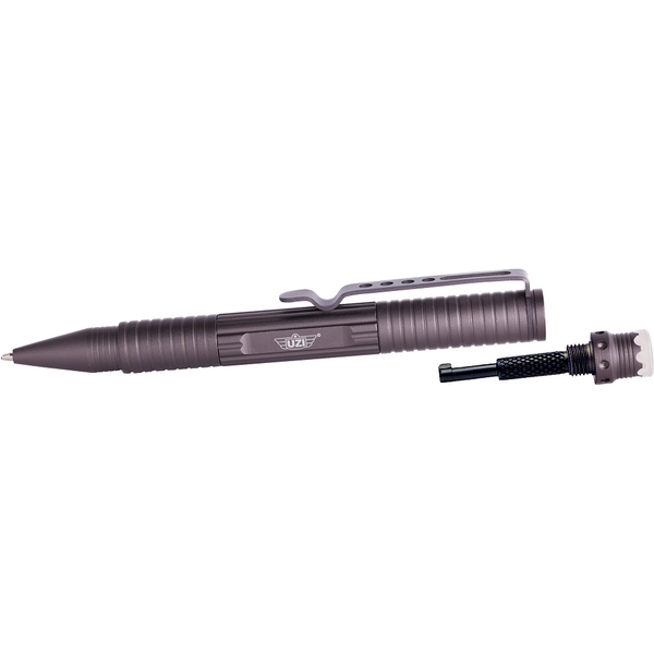Uzi TP3 Tactical Defender Pen w/ Crown & Handcuff Key – Gun Metal Gray