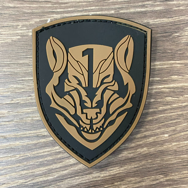 MOH Wolf Squadron PVC Velcro Patch - Brown
