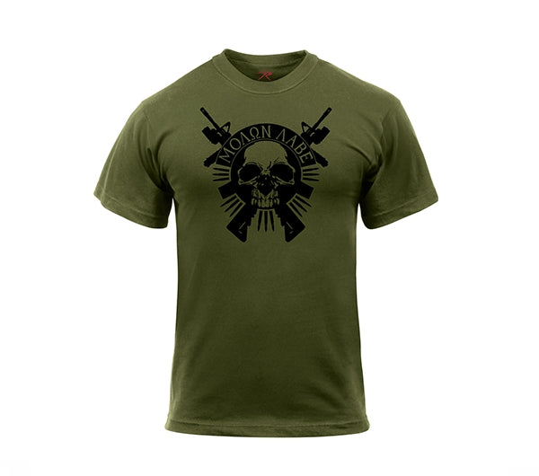 Molon Labe Skull T-Shirt – Olive Drab | Rothco