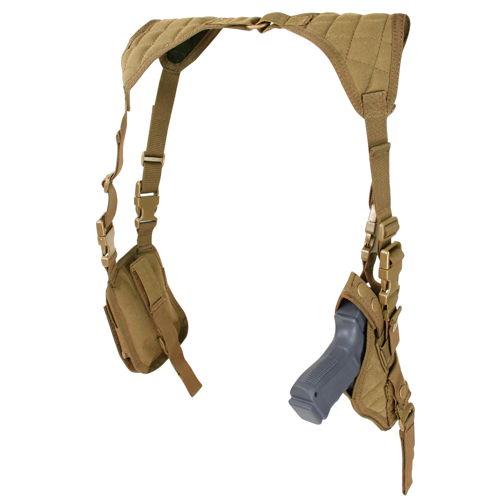 Condor Vertical Shoulder Holster – Coyote Brown